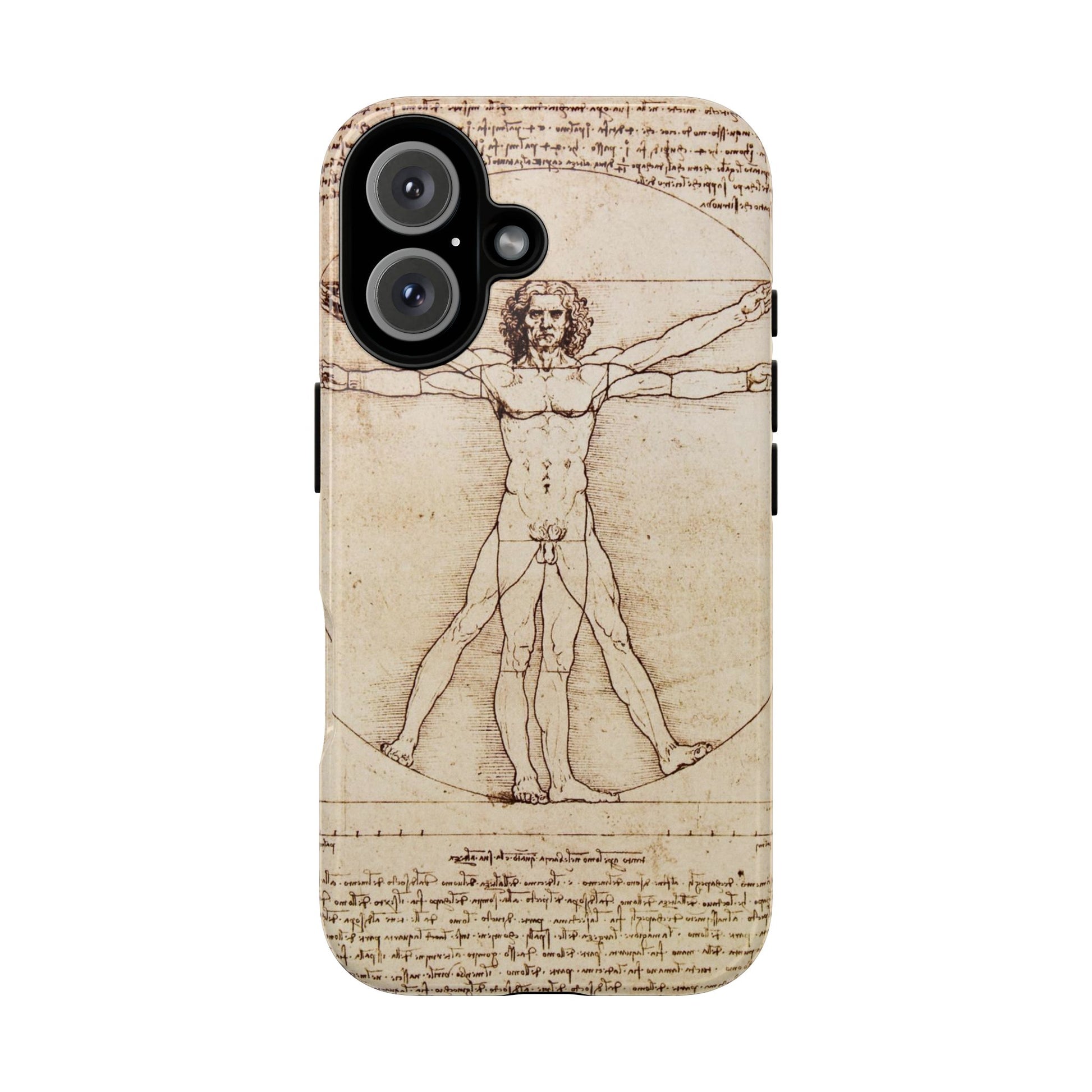 Vitruvian Man Phone Case, Renaissance Art Case, Tough Phone Cover, Unique Gift, Artistic Mobile Accessory
