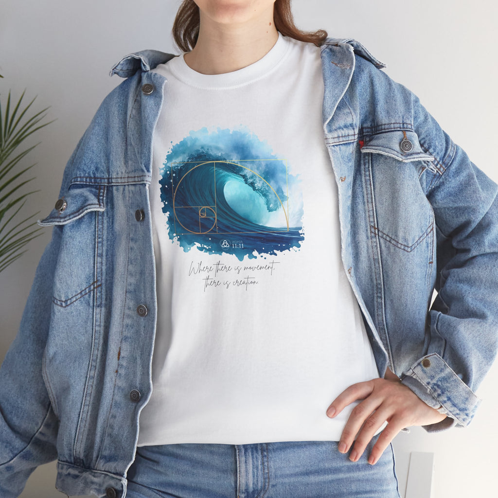 Espiral Dorada – Camiseta Unisex con Onda de la Vida