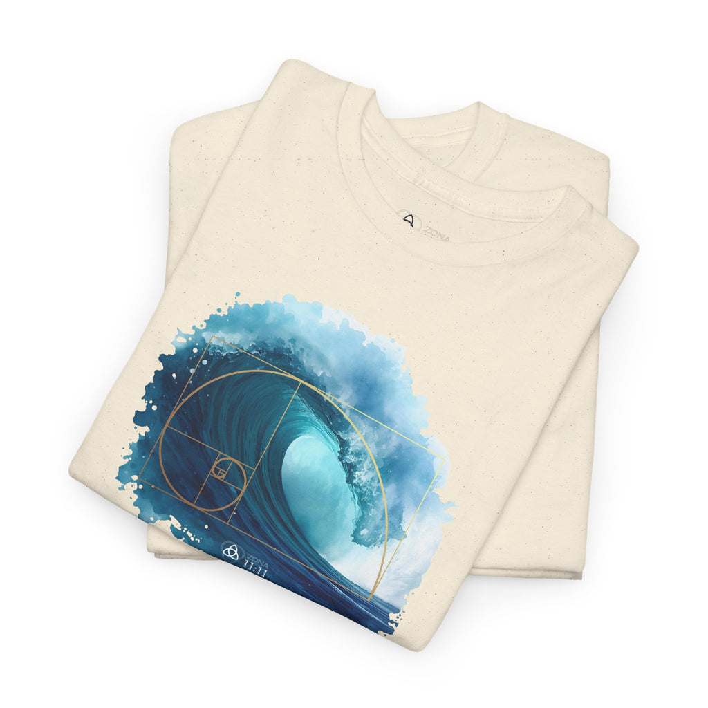 Espiral Dorada – Camiseta Unisex con Onda de la Vida