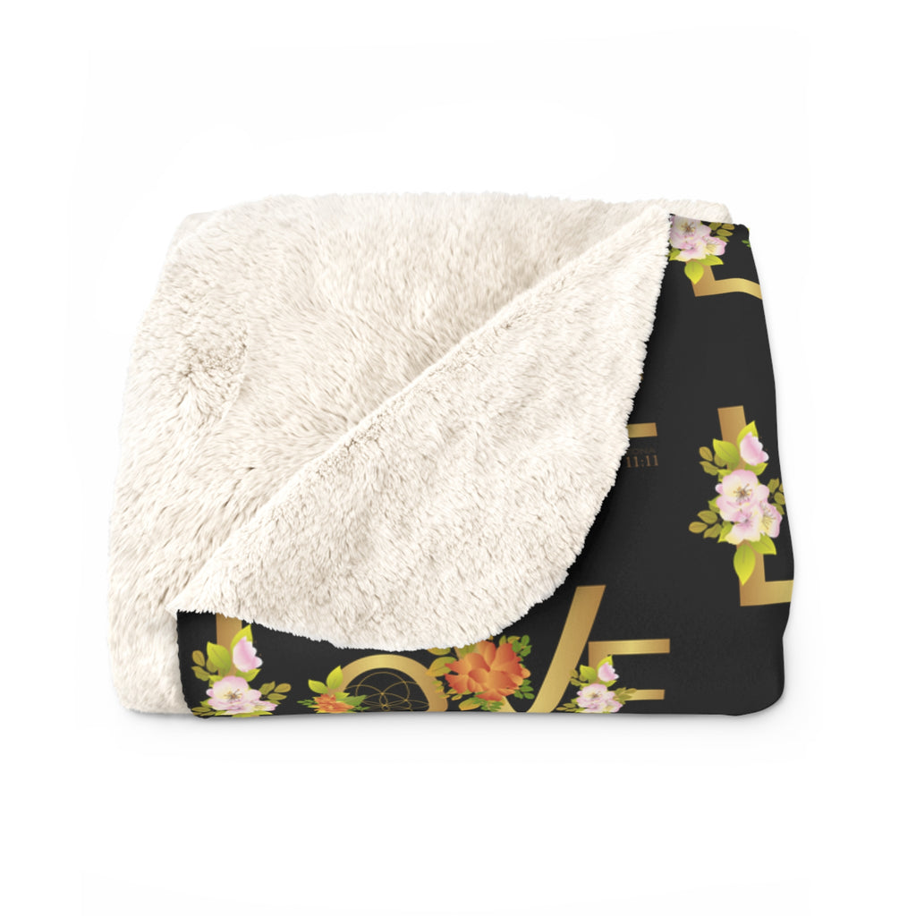 Amor que Abraza – Edición Noche – Manta Sherpa Semilla de la Vida