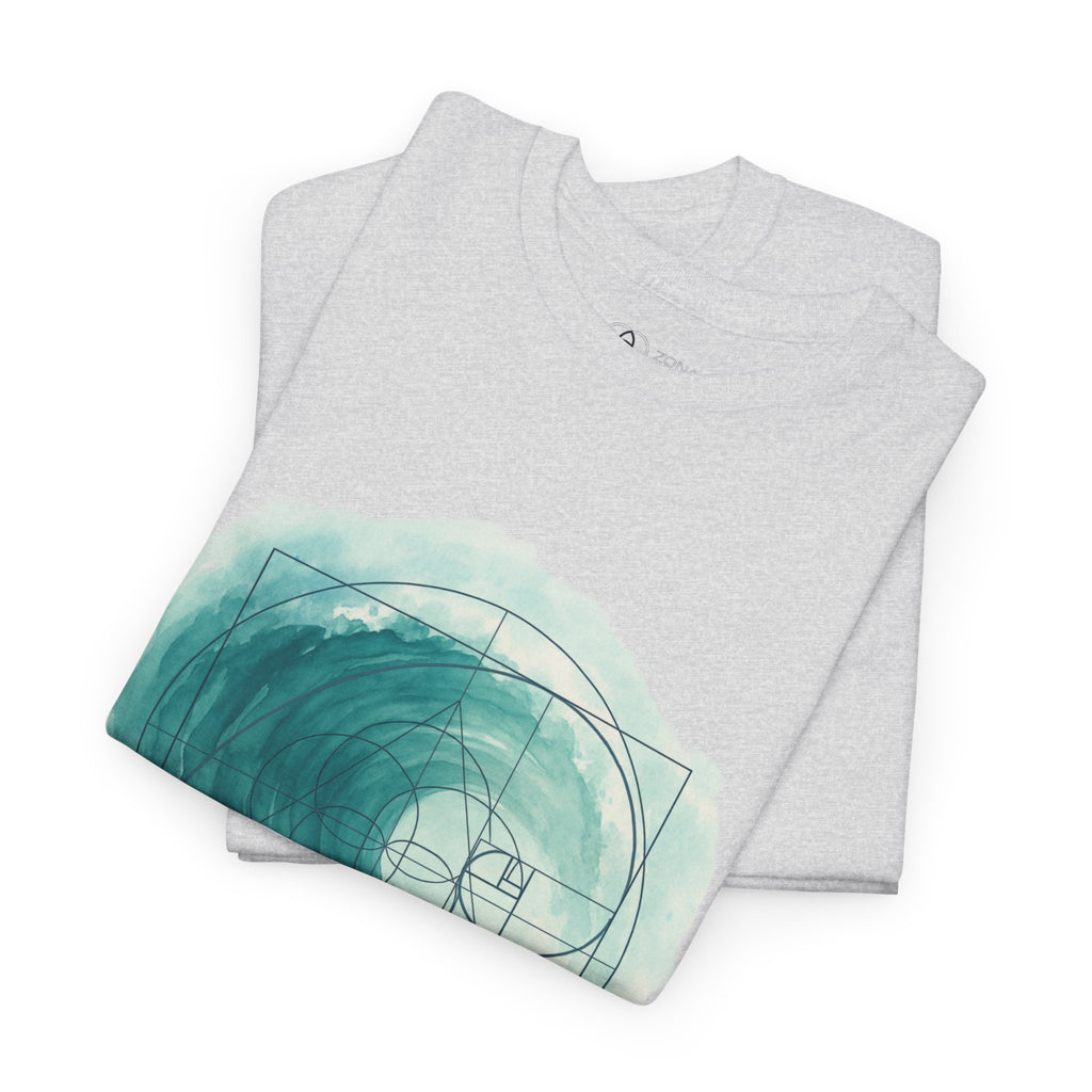Espiral Dorada – Camiseta Unisex con Onda de la Vida