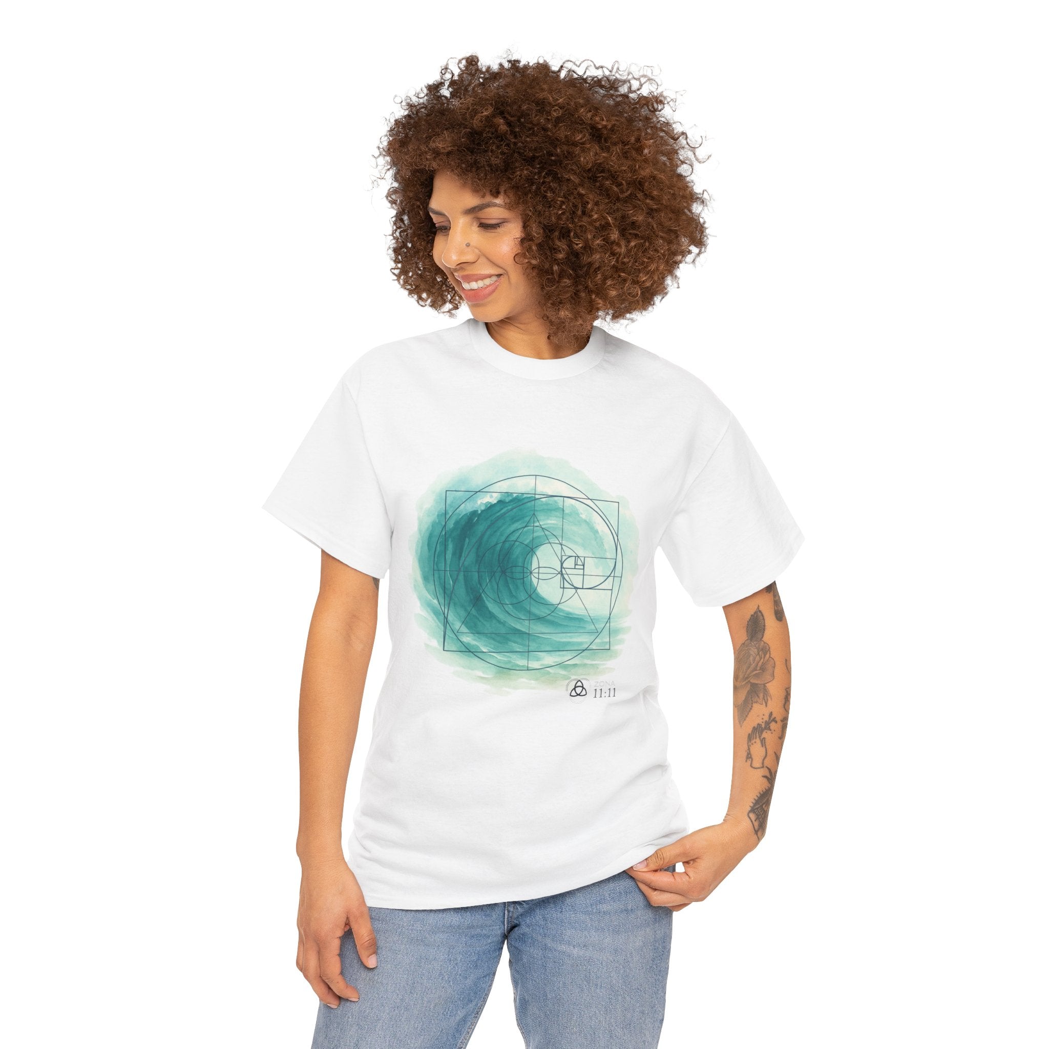 Espiral Dorada – Camiseta Unisex con Onda de la Vida