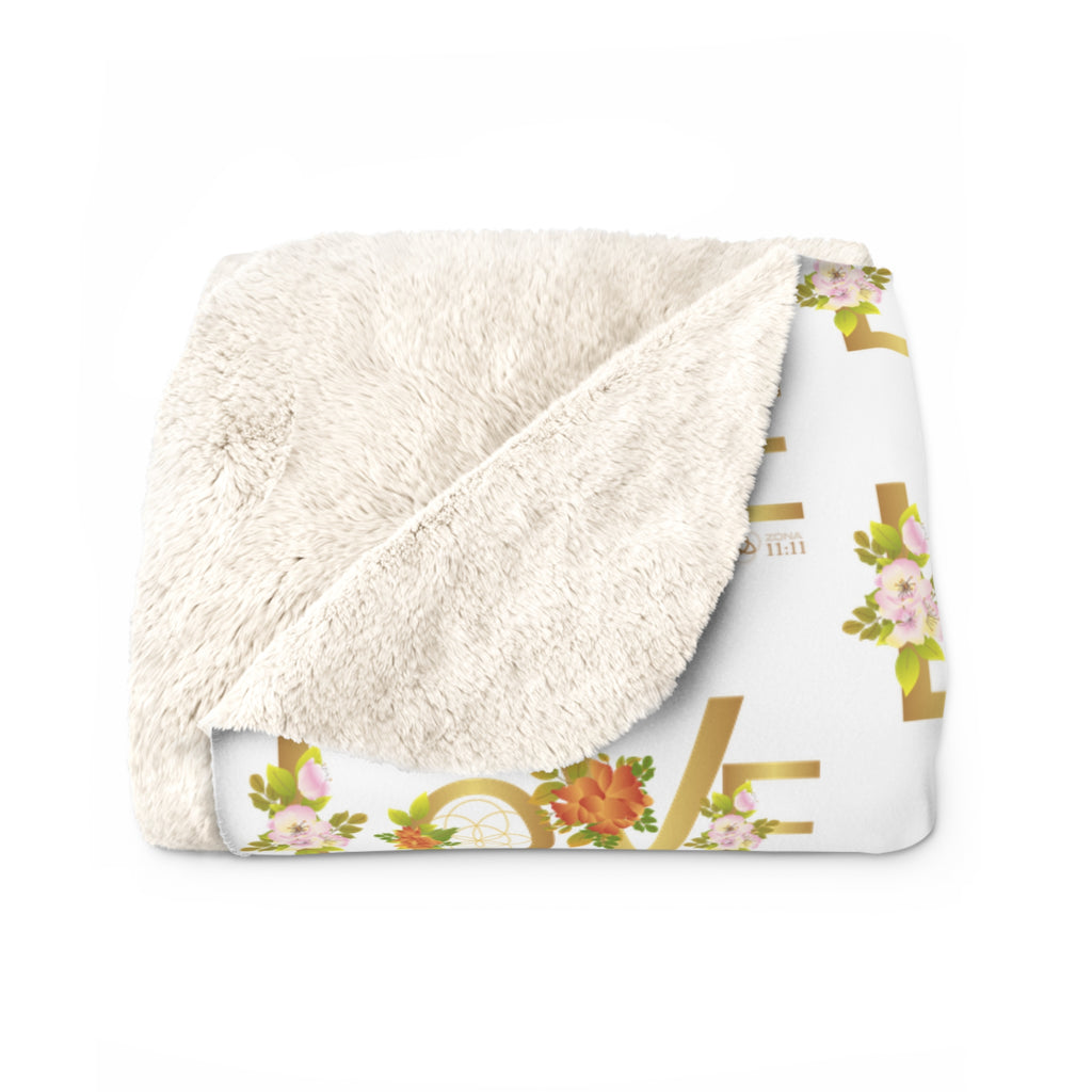 Amor que Abraza – Manta Sherpa Semilla de la Vida