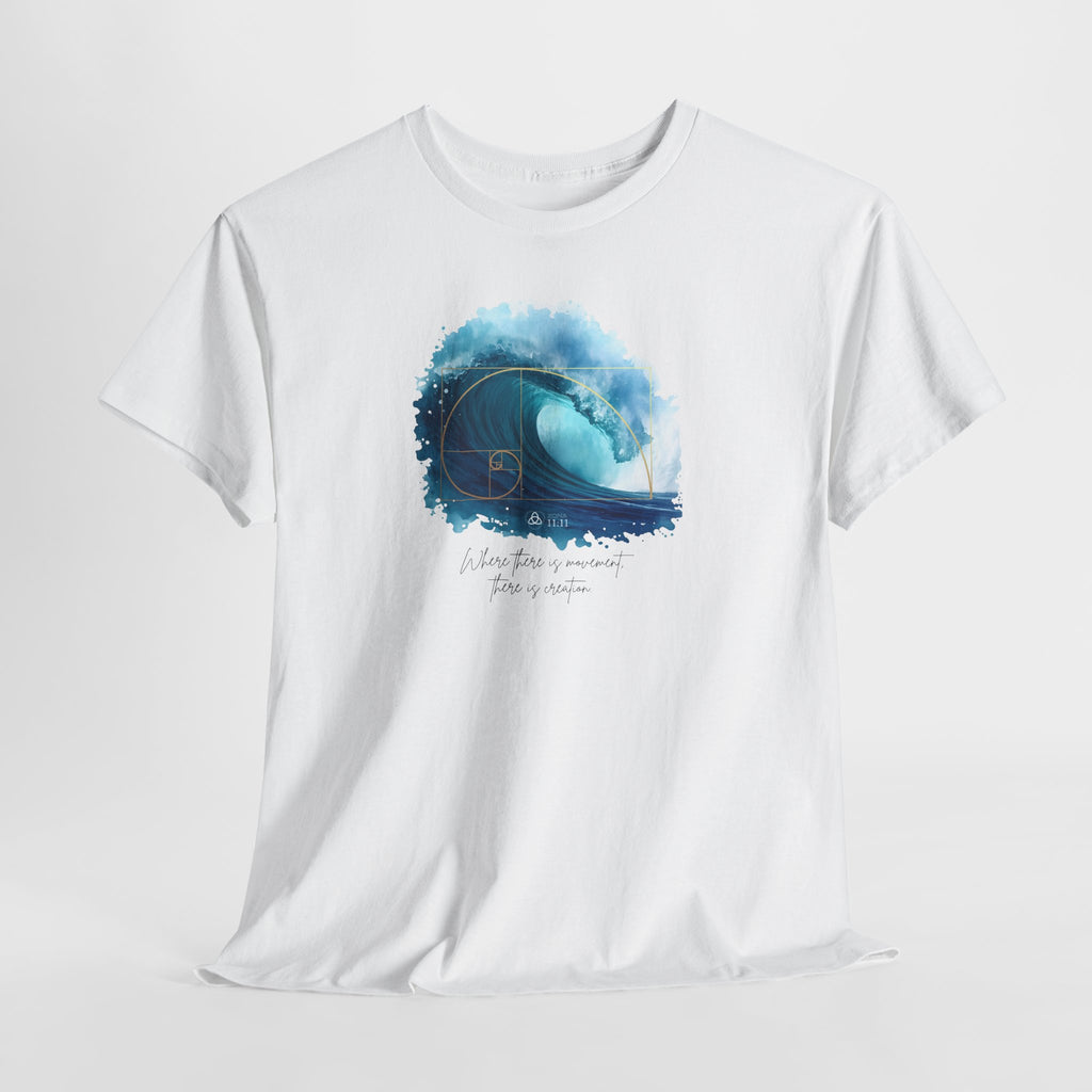 Espiral Dorada – Camiseta Unisex con Onda de la Vida