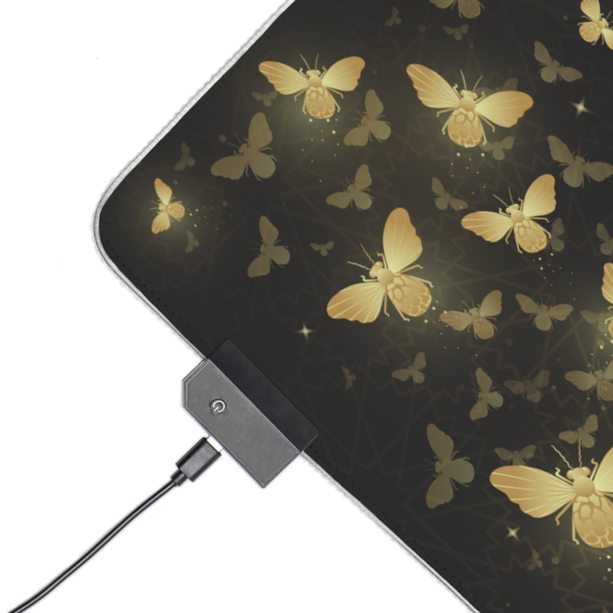 Mouse Pad LED Ganesh Iluminación Divina — 'Every Step Is Blessed' RGB Desk Mat