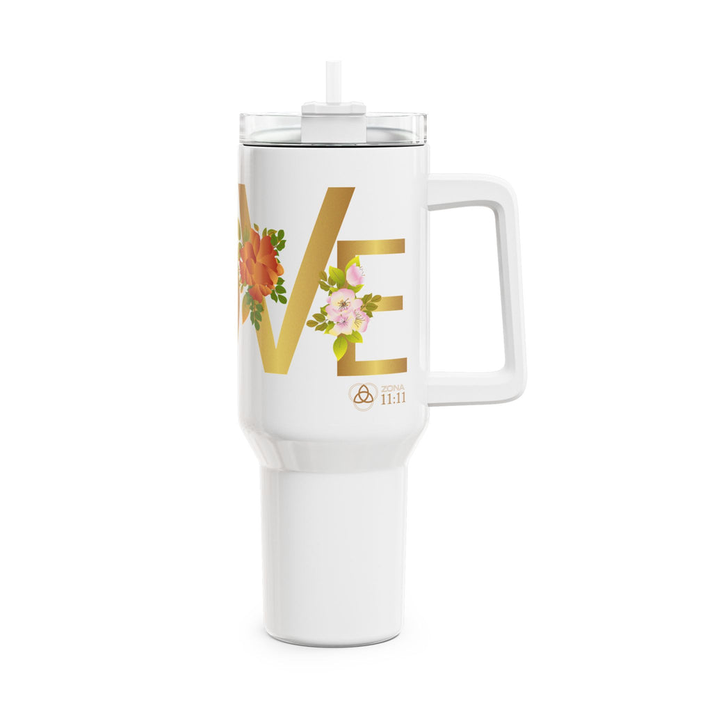 Amor que Florece – Tumbler Semilla de la Vida 40oz (1.183ml)