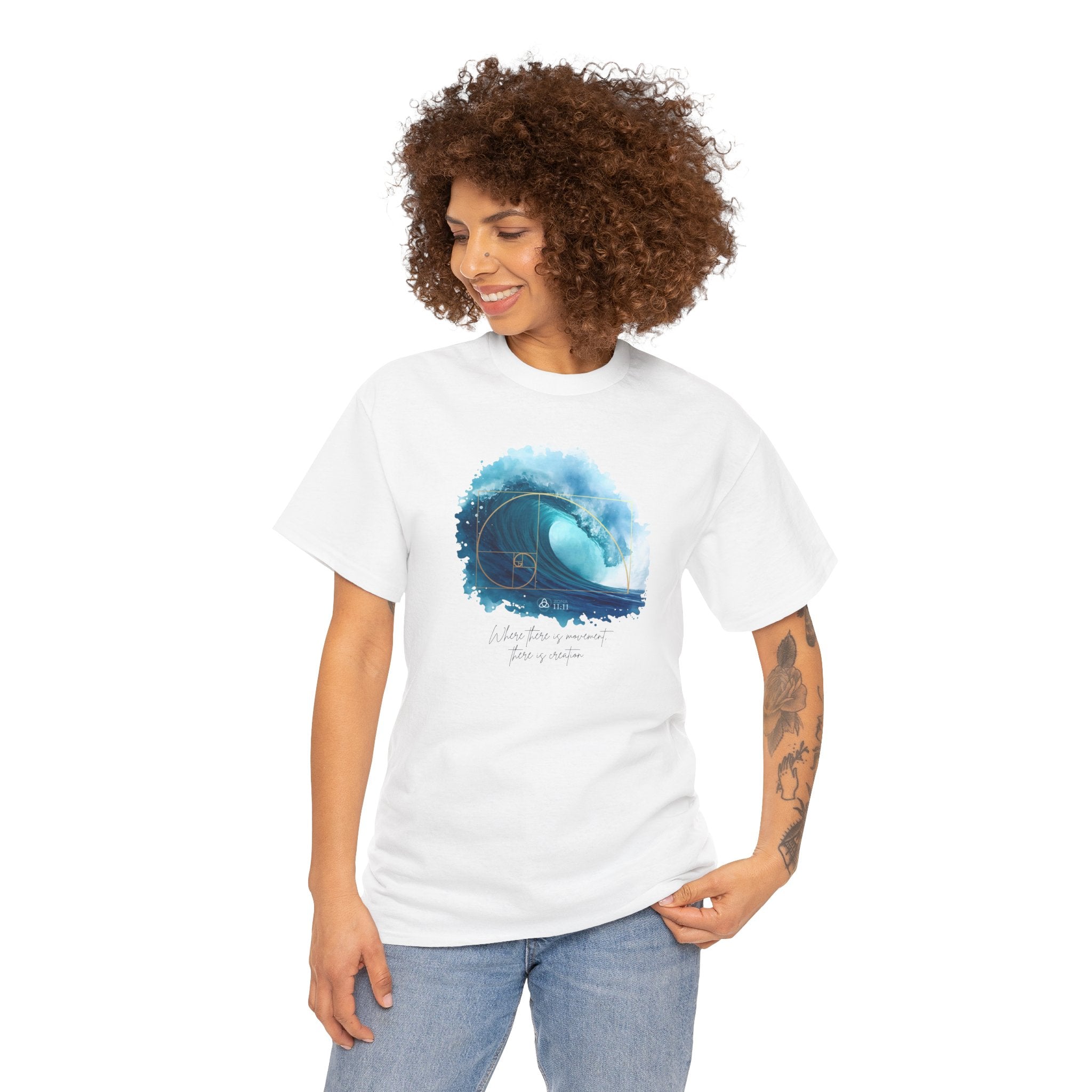 Espiral Dorada – Camiseta Unisex con Onda de la Vida