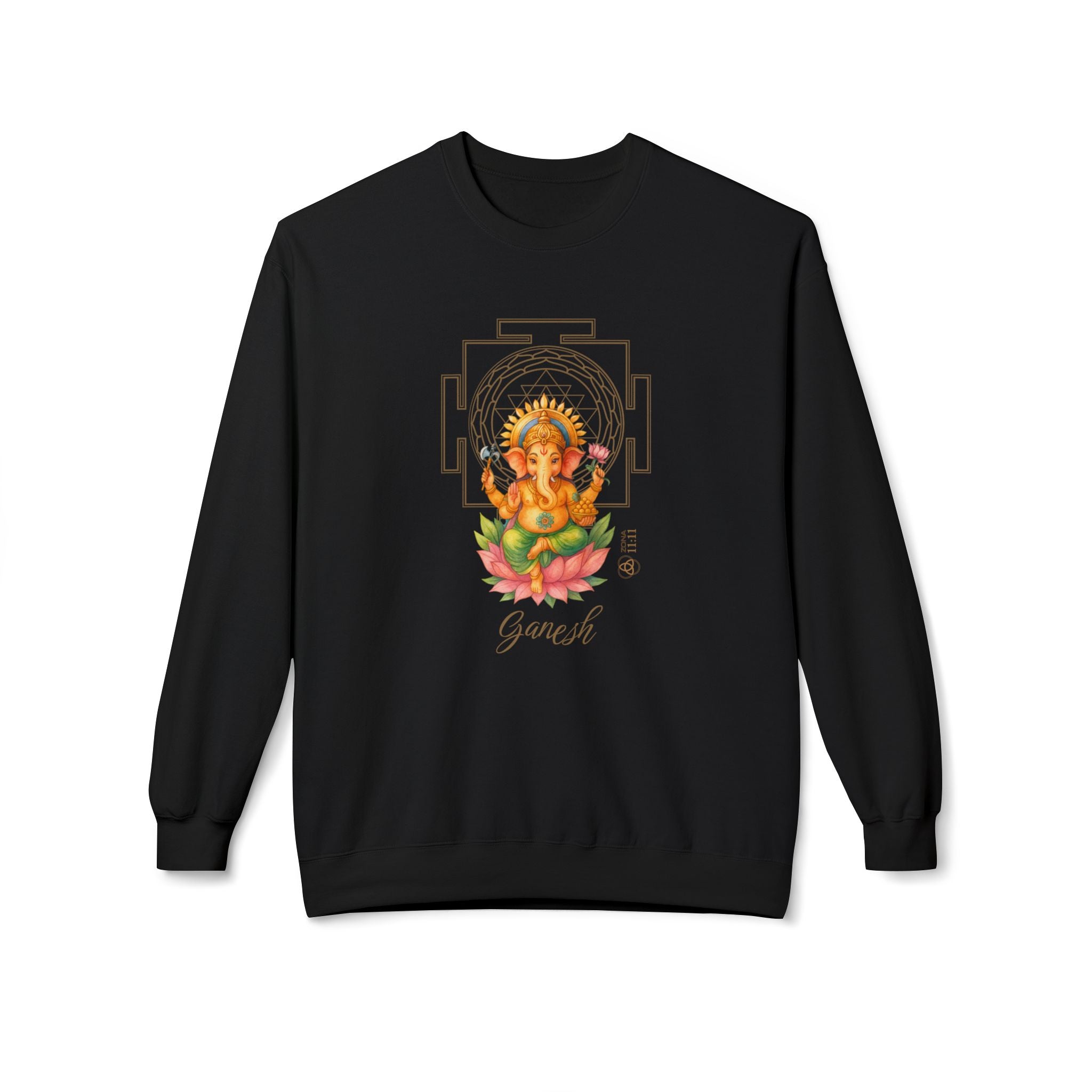 Ganesh Sagrado – Sudadera Abundancia & Apertura de Caminos (Negro)