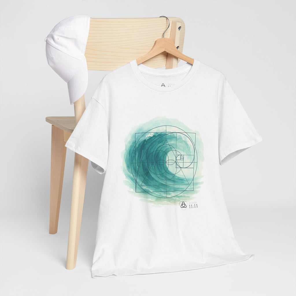 Espiral Dorada – Camiseta Unisex con Onda de la Vida