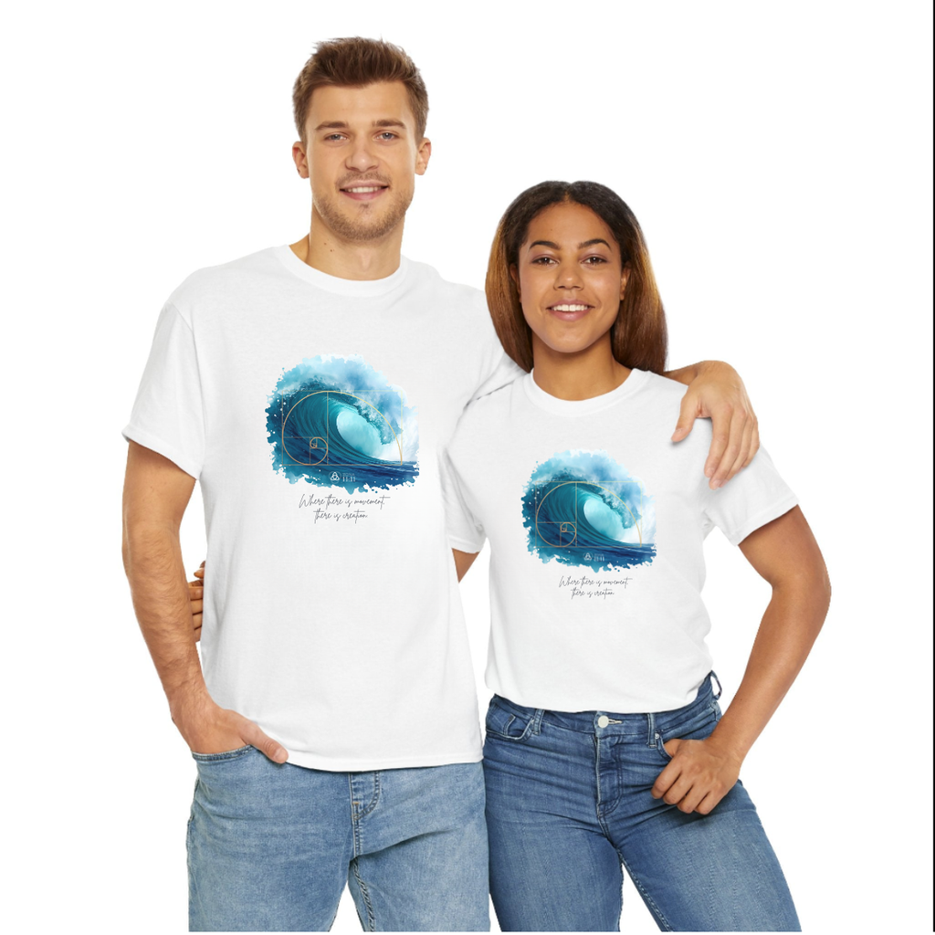 Espiral Dorada – Camiseta Unisex con Onda de la Vida