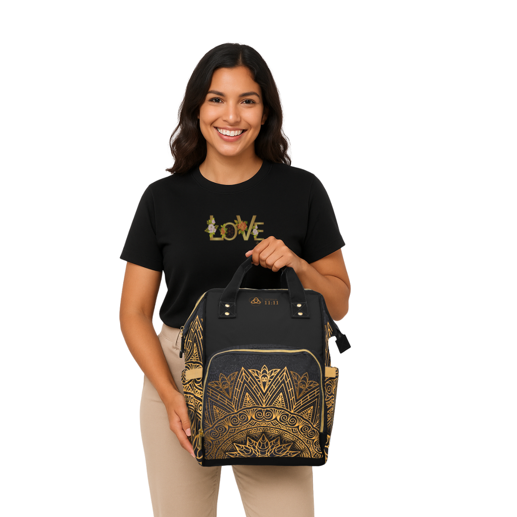 Mochila Multifuncional Mandala Dorado – ZONA 11:11