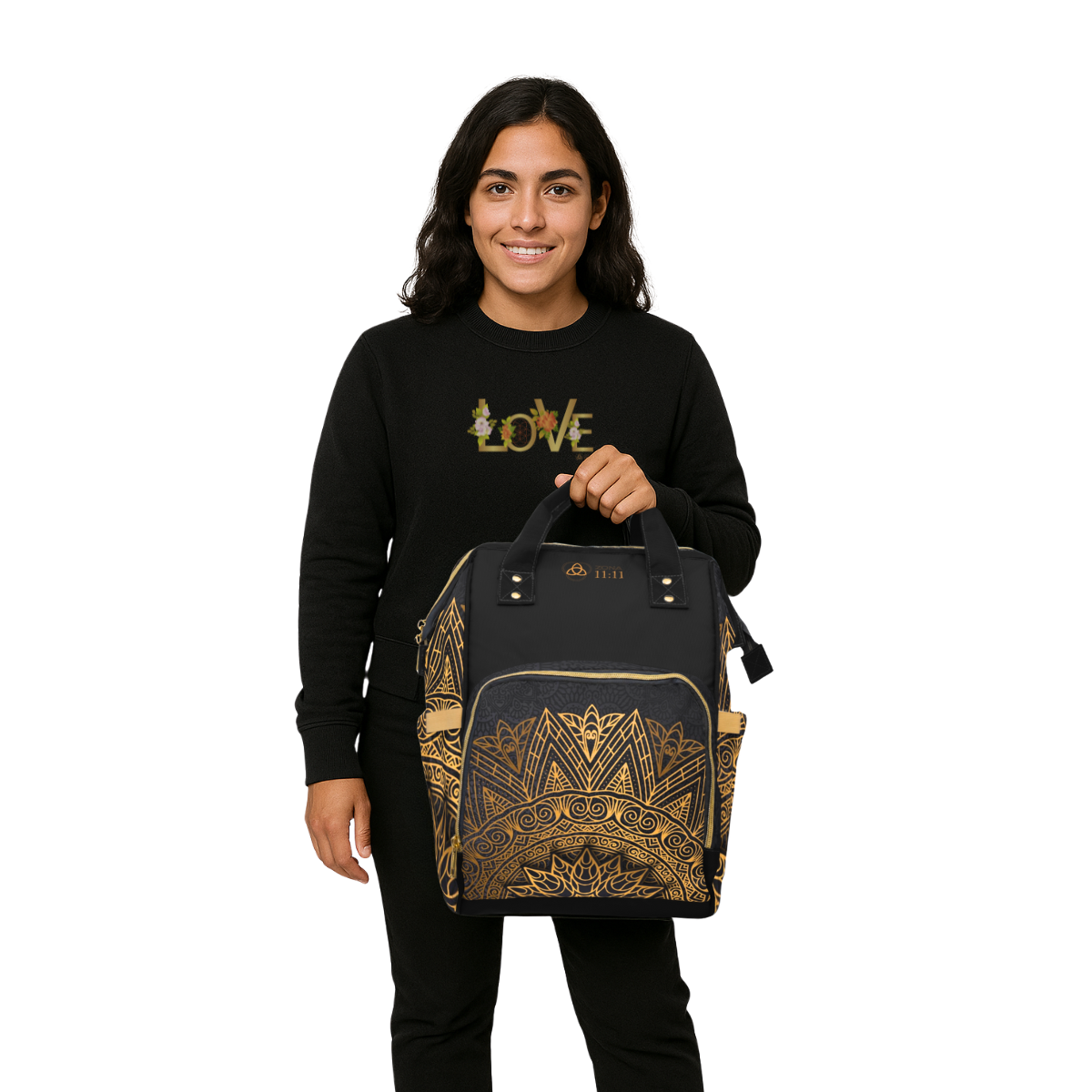 Mochila Multifuncional Mandala Dorado