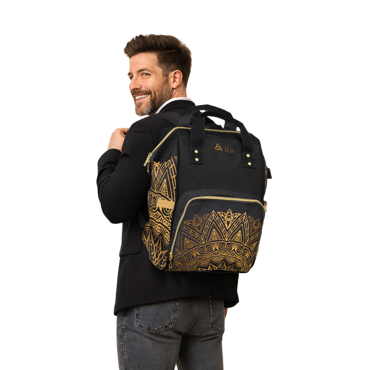 Mochila Multifuncional Mandala Dorado