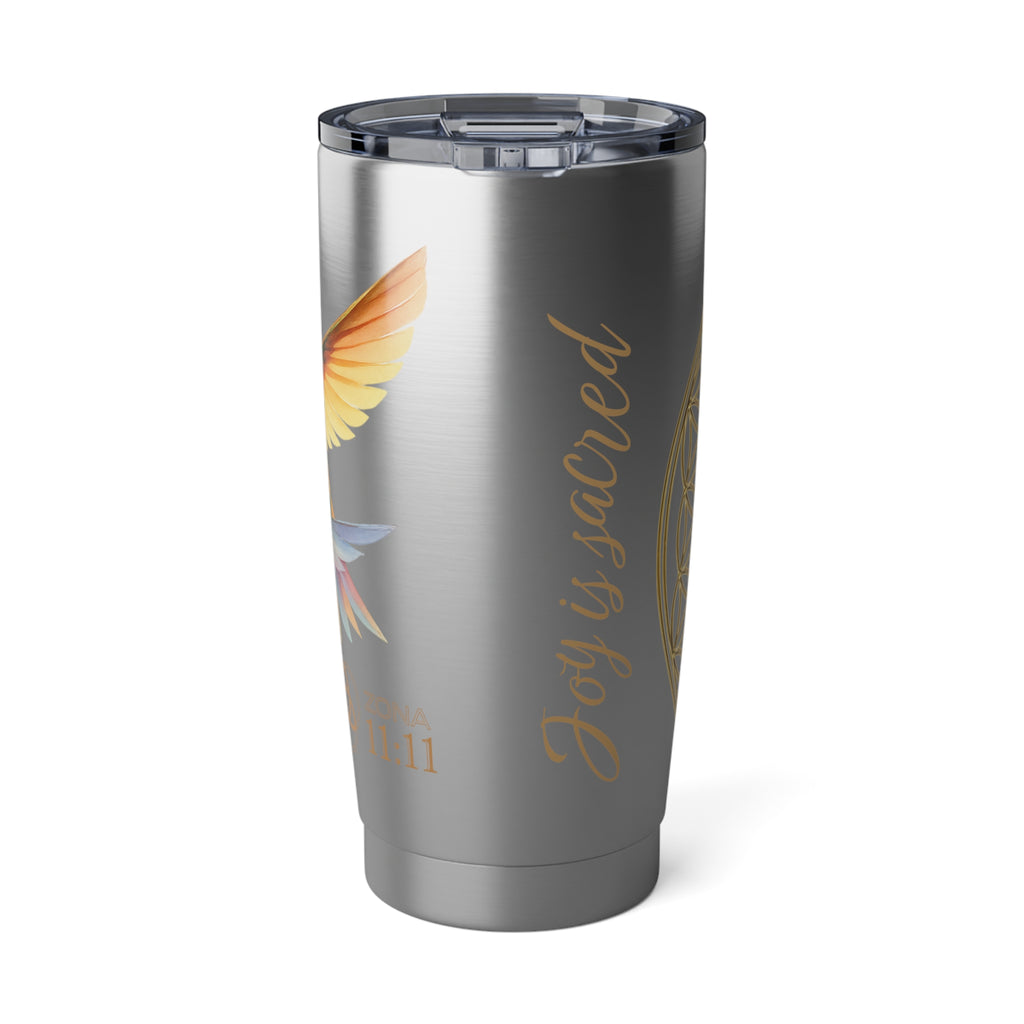 Vaso Térmico 20oz (590 ml) – Colibríes & Flor de la Vida “Joy is sacred”