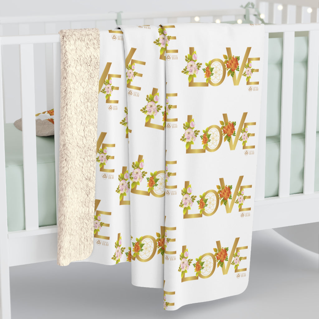 Amor que Abraza – Manta Sherpa Semilla de la Vida