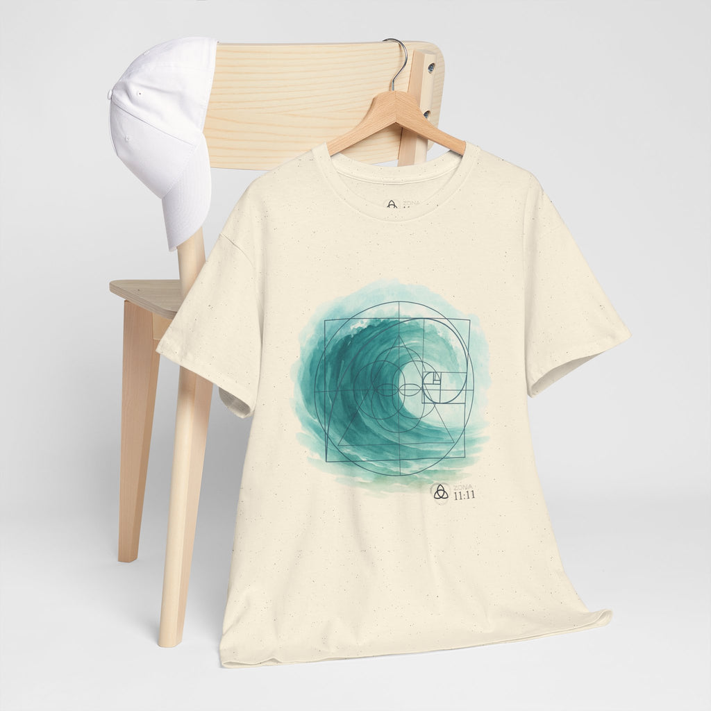 Espiral Dorada – Camiseta Unisex con Onda de la Vida