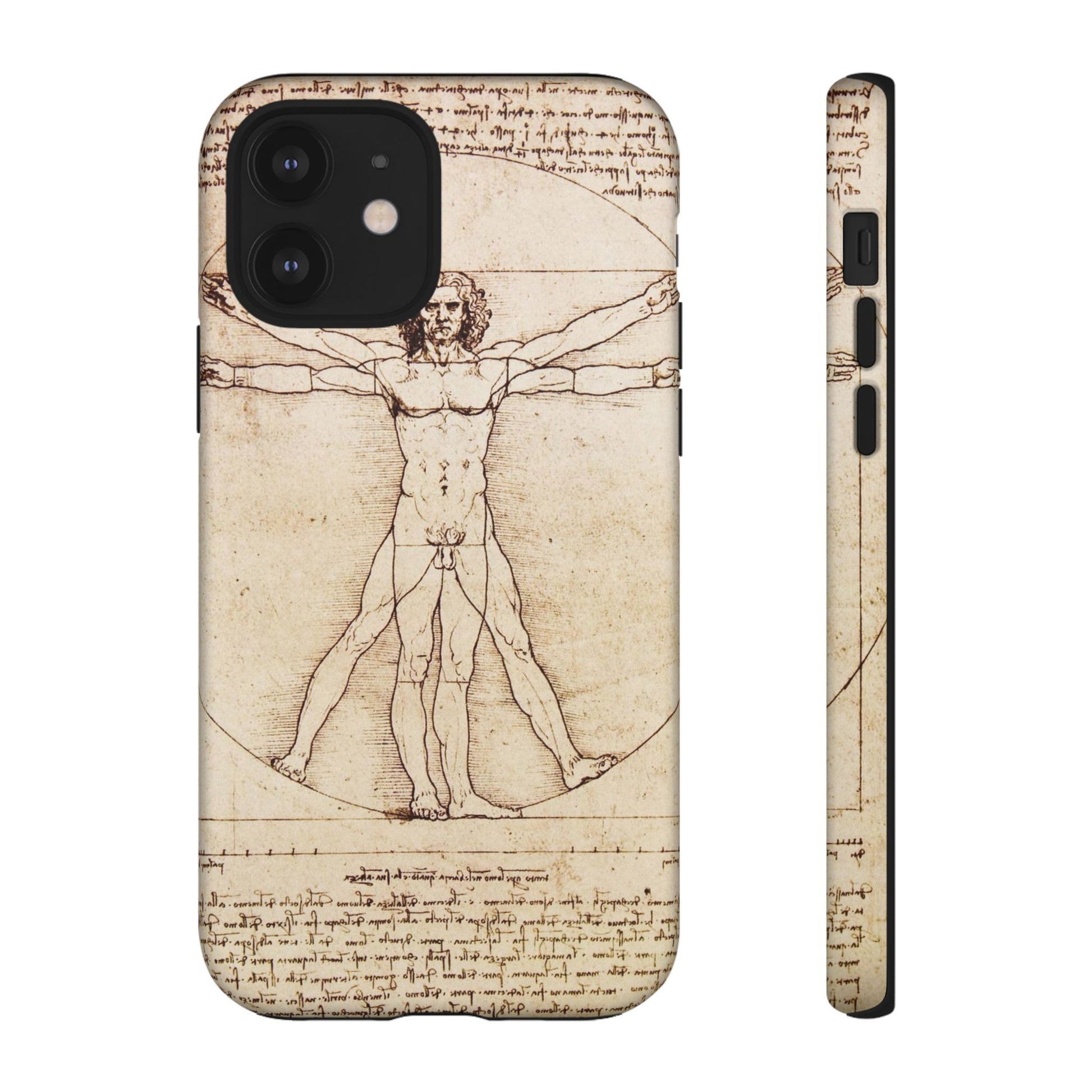 Vitruvian Man Phone Case, Renaissance Art Case, Tough Phone Cover, Unique Gift, Artistic Mobile Accessory