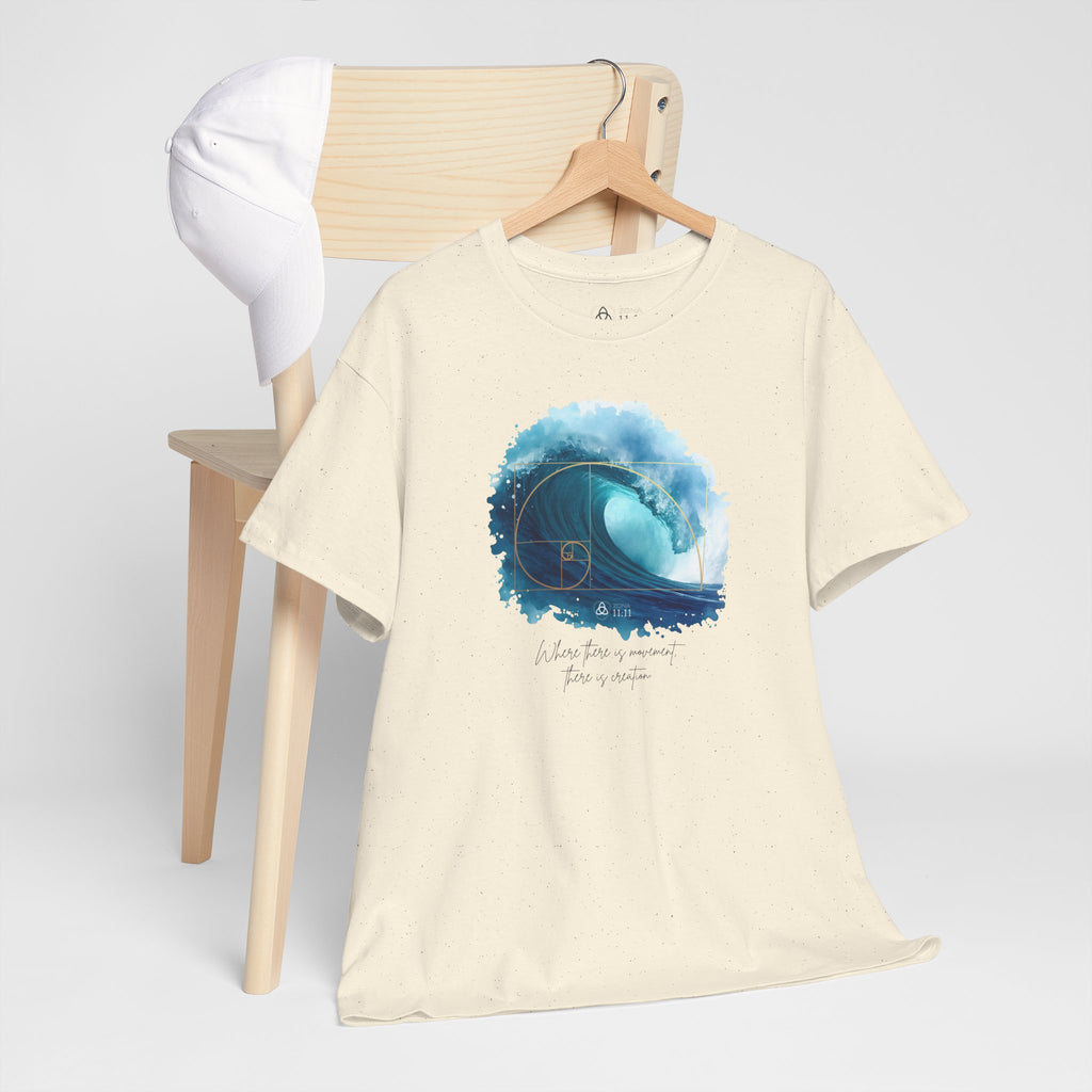 Espiral Dorada – Camiseta Unisex con Onda de la Vida