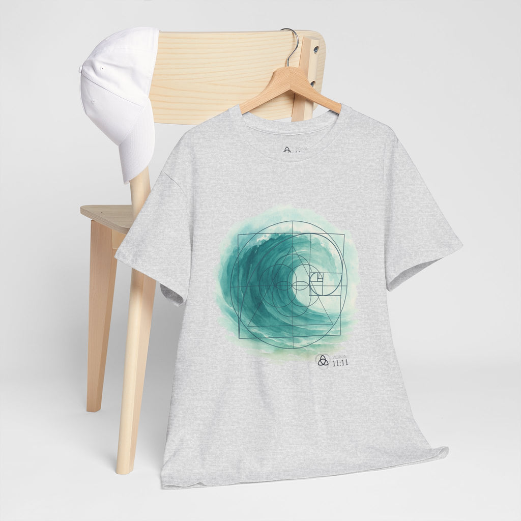 Espiral Dorada – Camiseta Unisex con Onda de la Vida