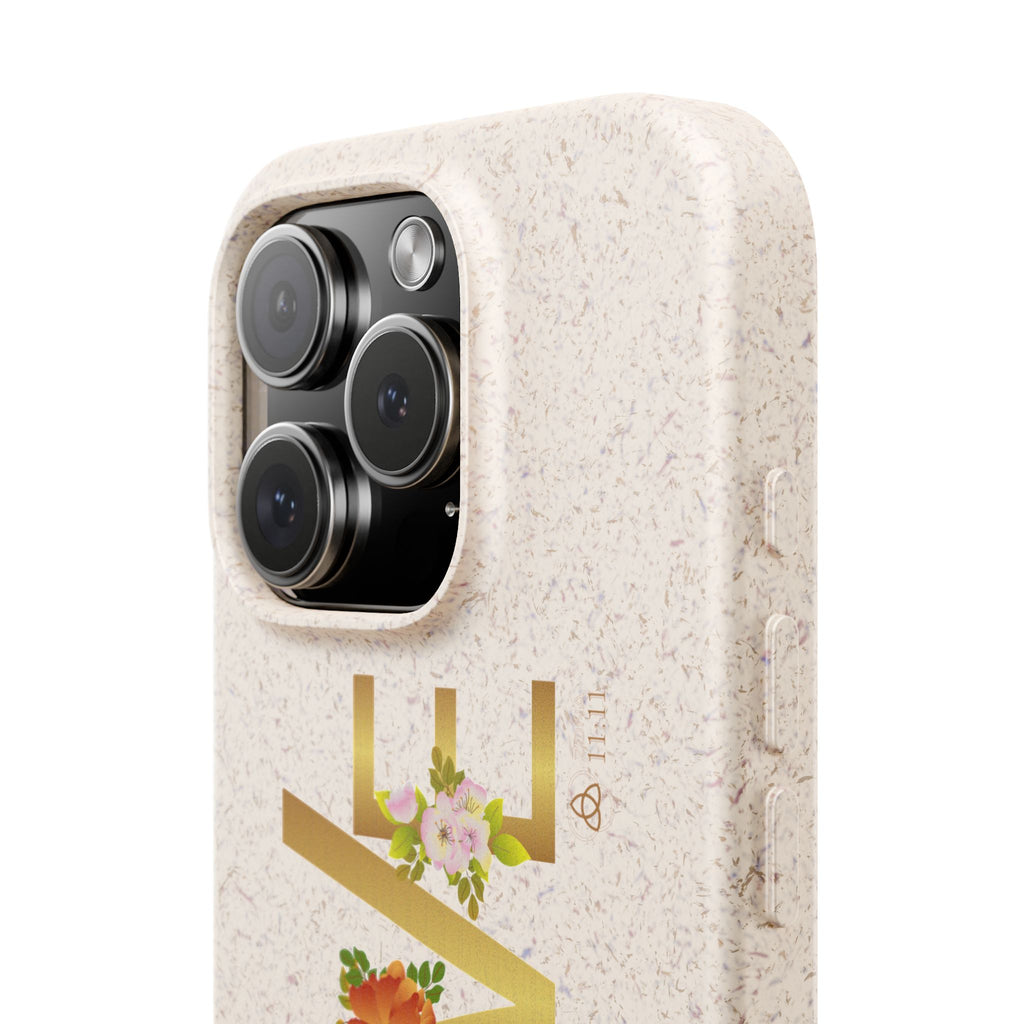 🌿 LOVE en la Naturaleza – Carcasa Biodegradable Floral