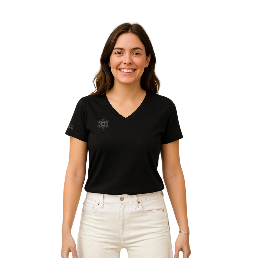 Luz de Metatrón – Camiseta Unisex Cuello V Minimalista