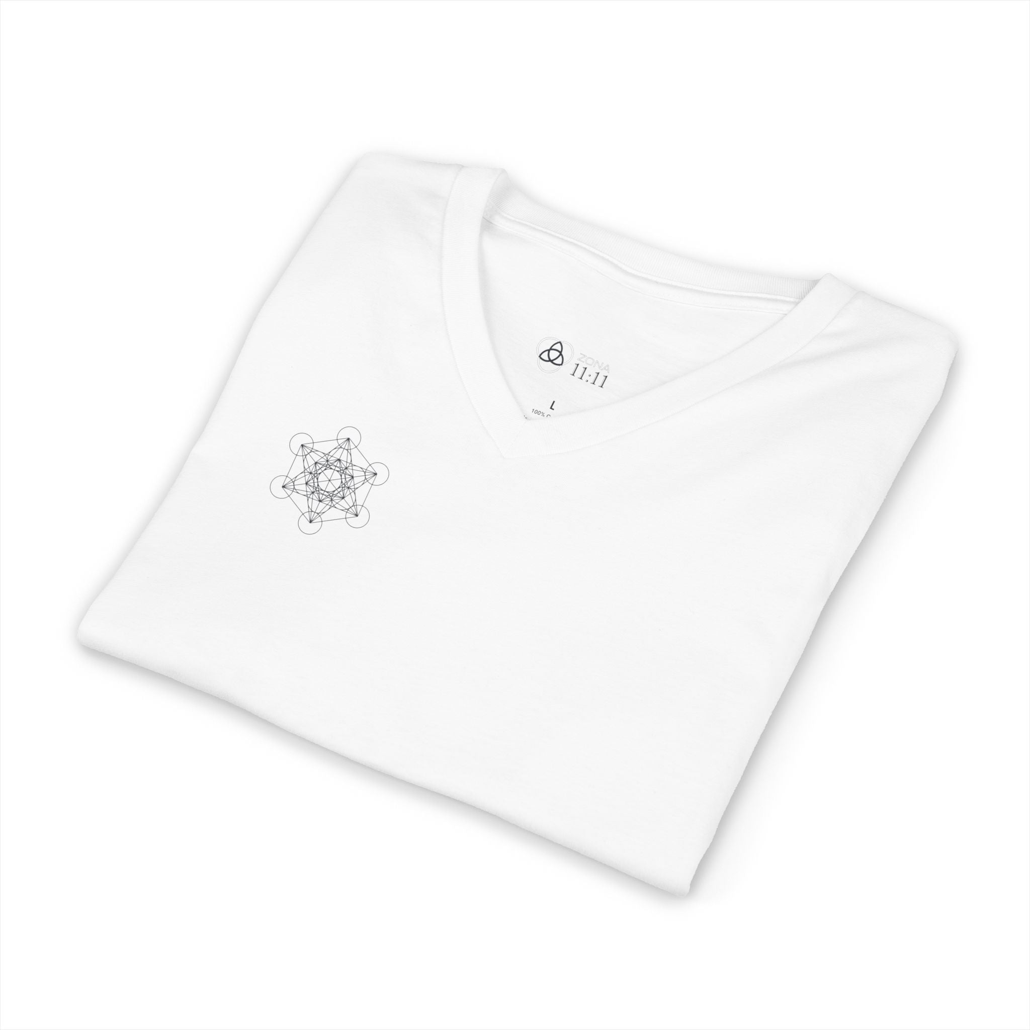 Luz de Metatrón – Camiseta Unisex Cuello V Minimalista