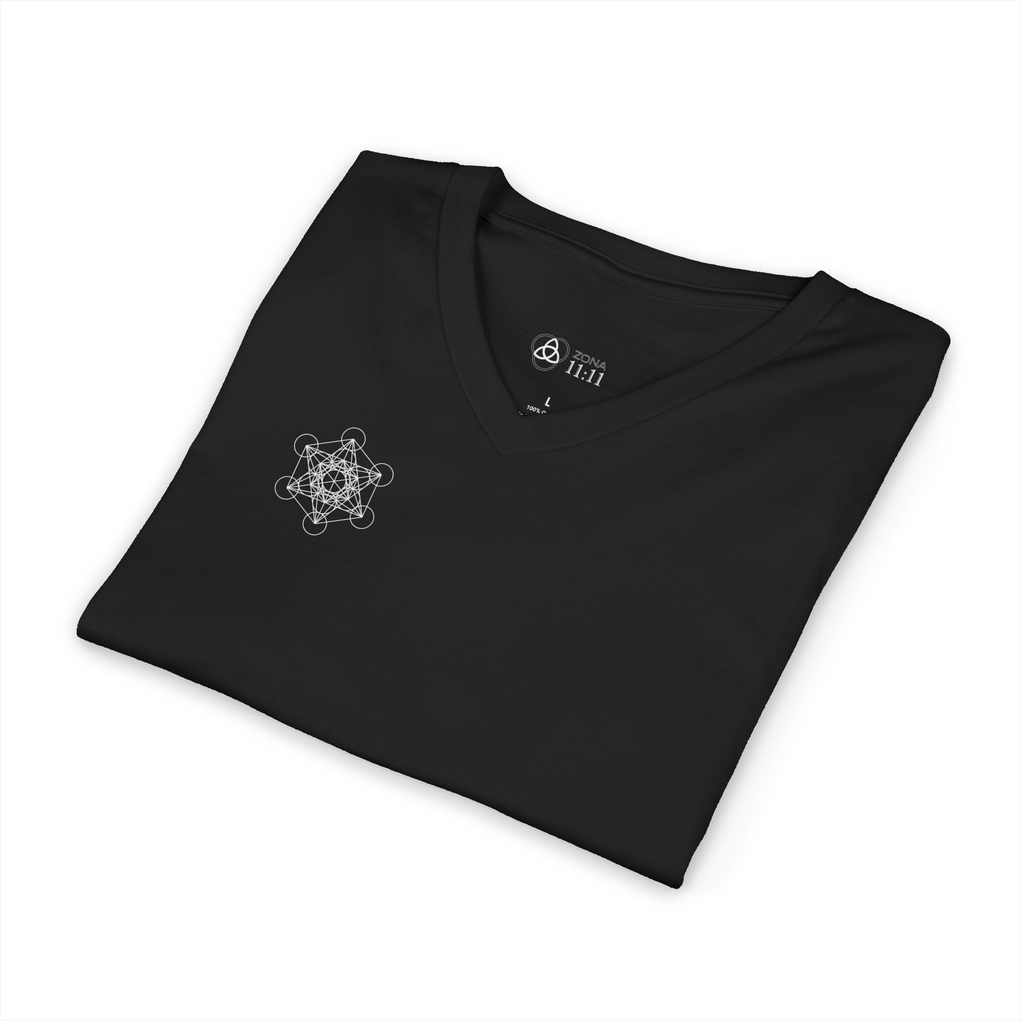 Luz de Metatrón – Camiseta Unisex Cuello V Minimalista