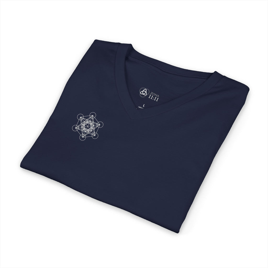 Luz de Metatrón – Camiseta Unisex Cuello V Minimalista