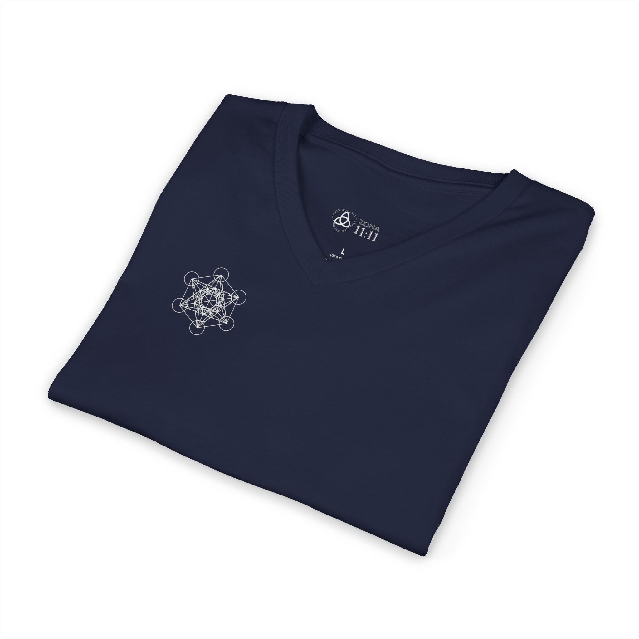 Luz de Metatrón – Camiseta Unisex Cuello V Minimalista