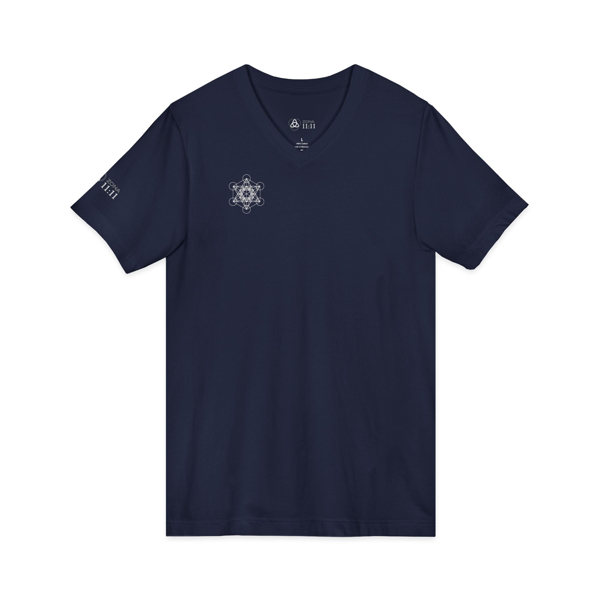 Luz de Metatrón – Camiseta Unisex Cuello V Minimalista