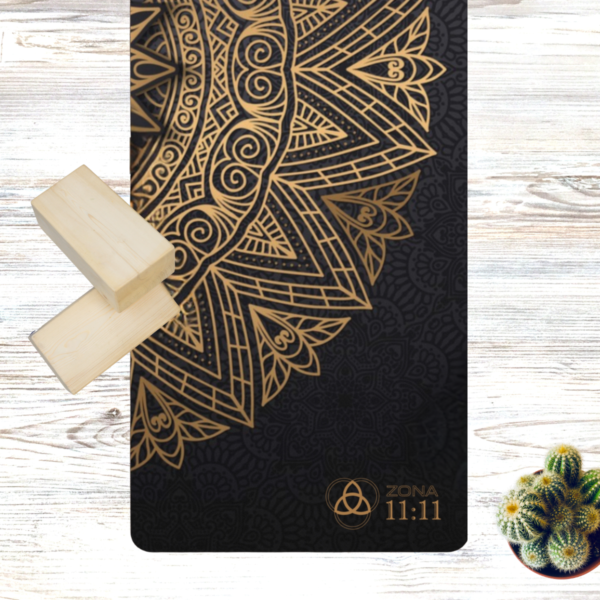 Mandala Dorado – Mat de Yoga Energía Sagrada