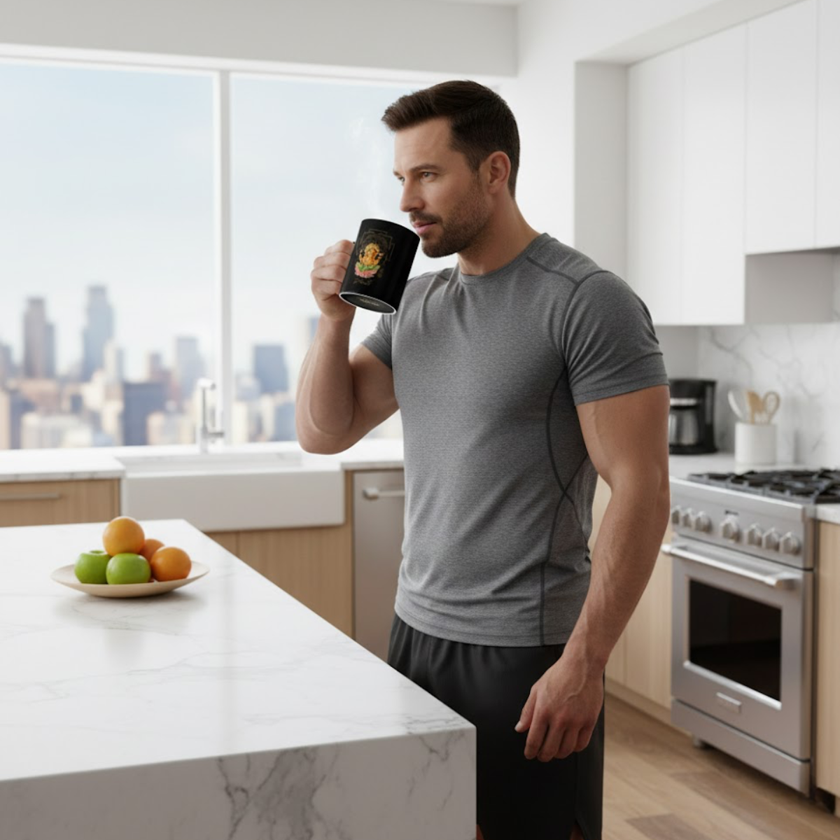 Ganesh Sagrado – Taza Negra Abundancia & Bendición (11oz & 15oz)