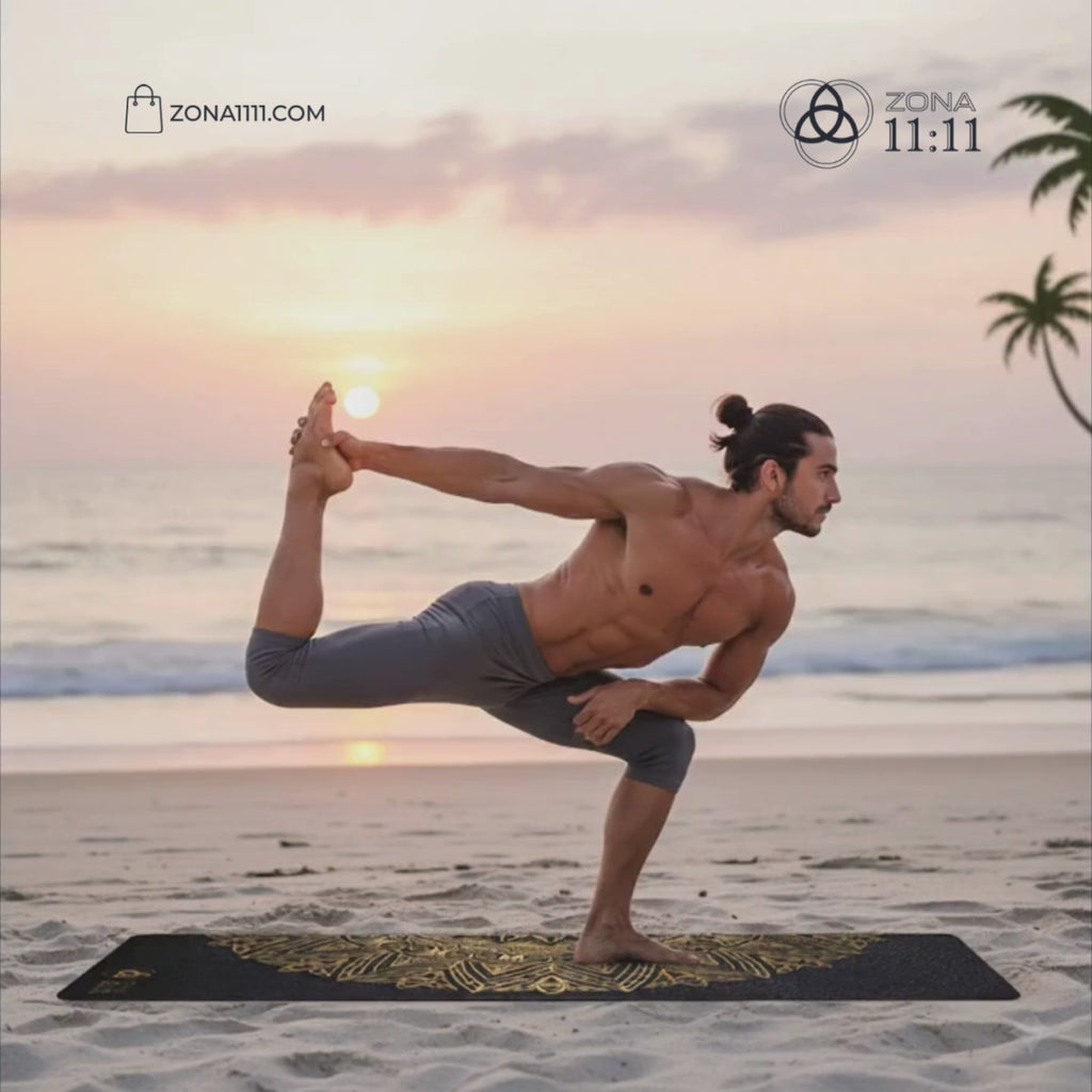 Mandala Dorado – Mat de Yoga Energía Sagrada
